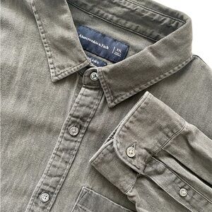 Abercrombie & Fitch Dark Grey Relaxed Shirt